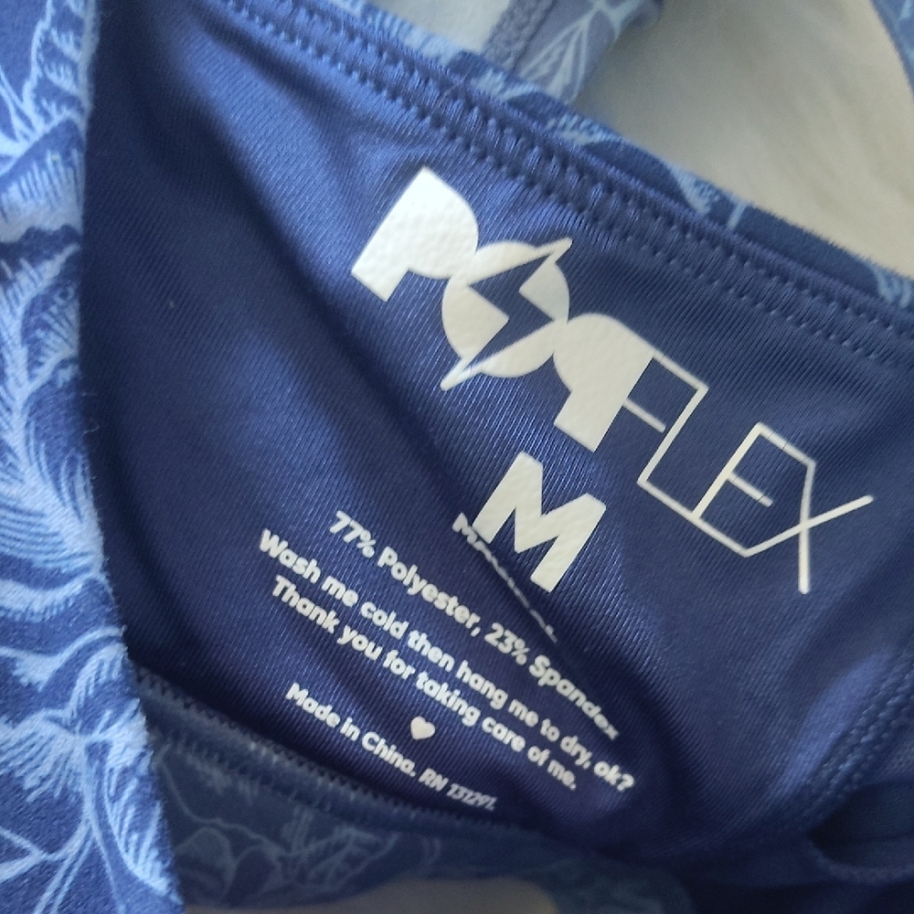 POPFLEX Blue Floral Ruffle Bra Intimates - Picture 4 of 8